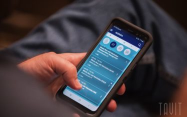 Agenda list on phone screen