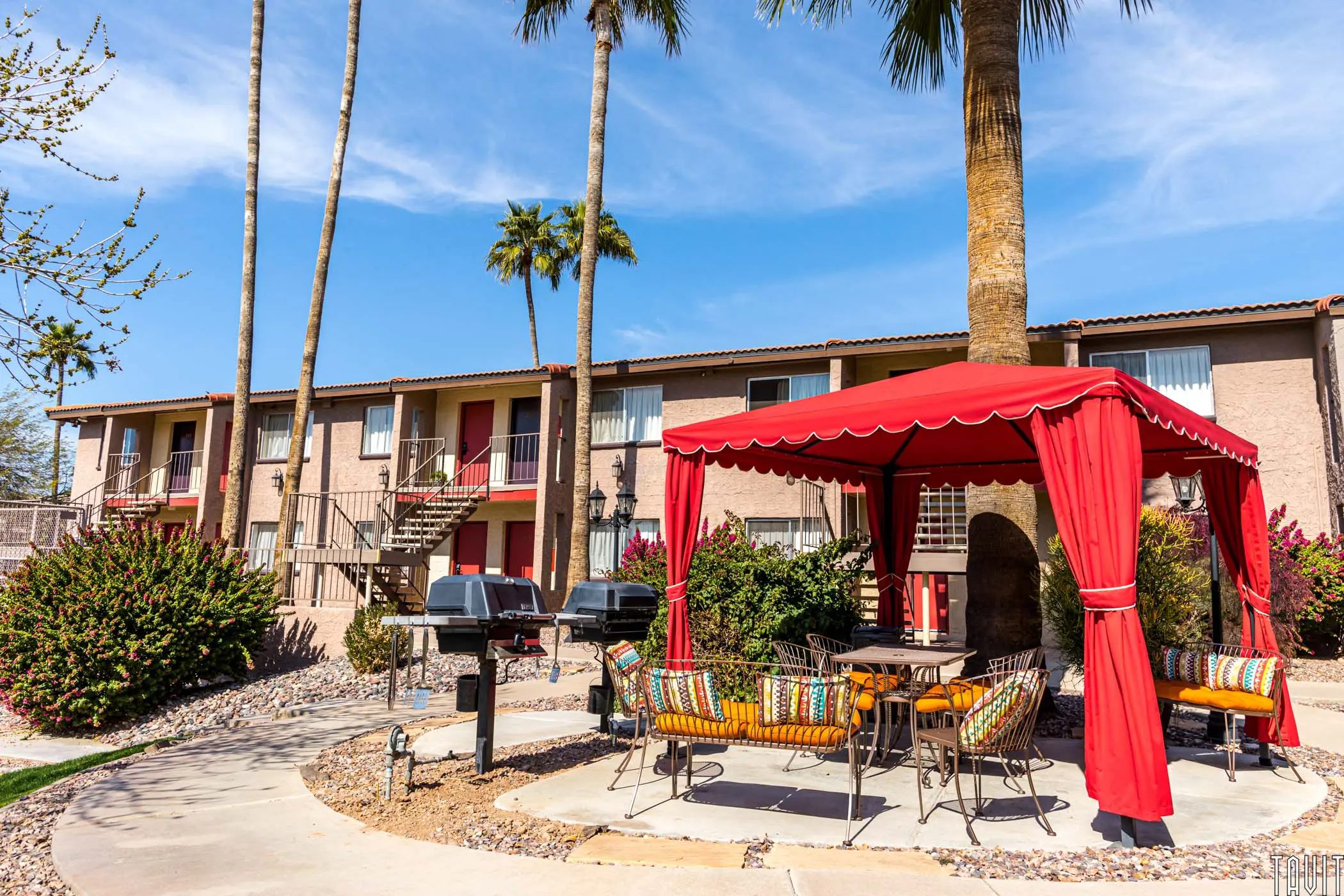 Apartment covered grill gazebo