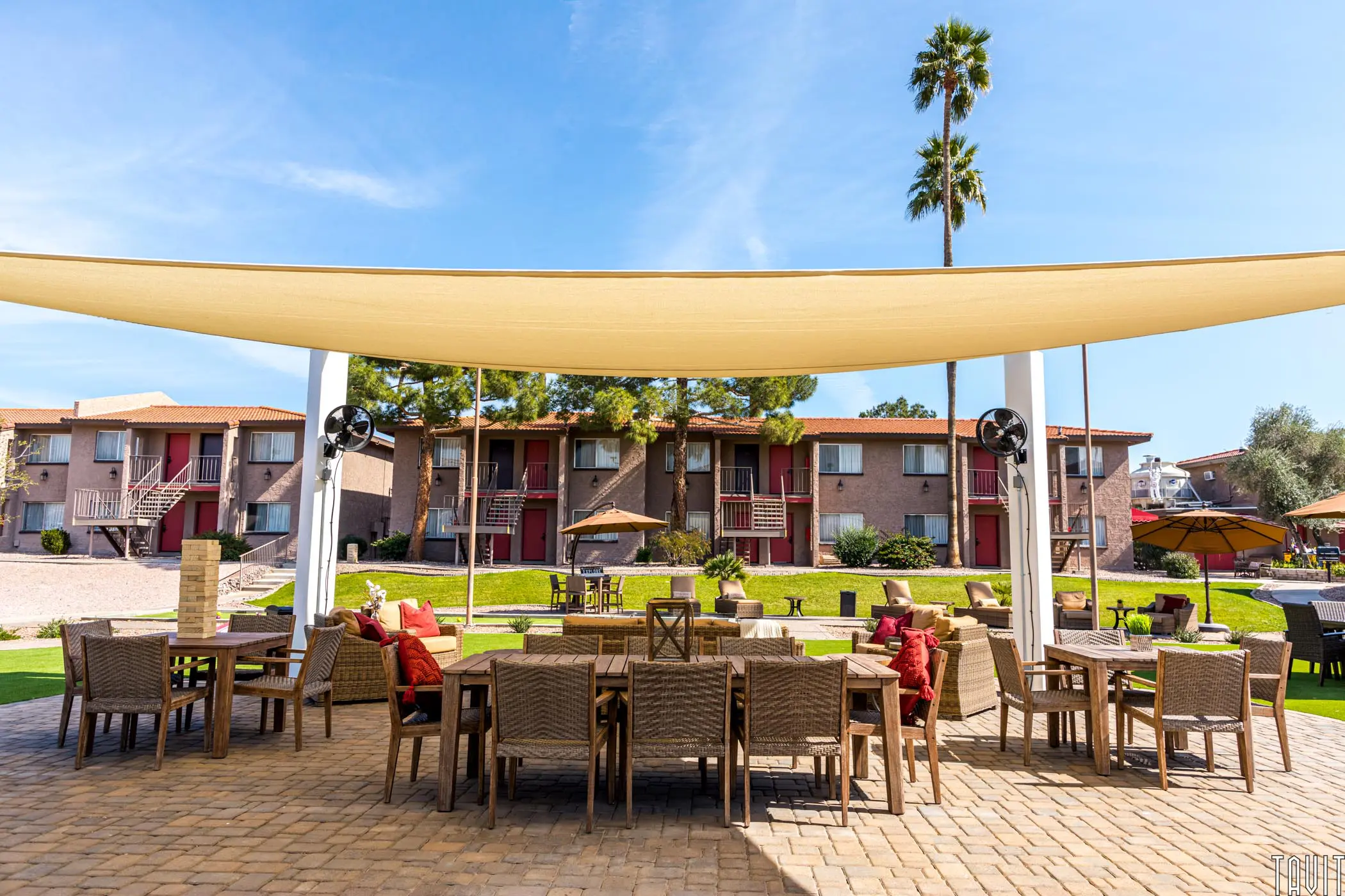 Apartment common area tables