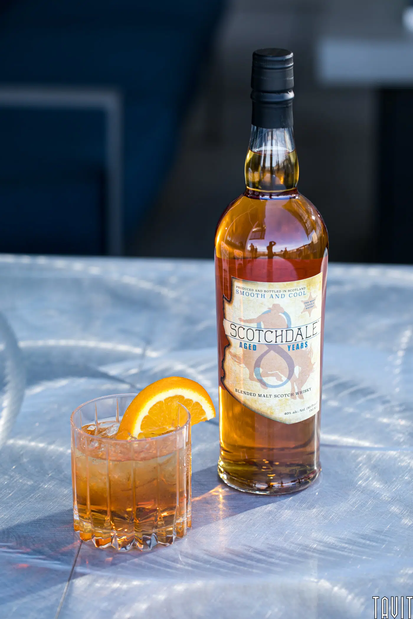Scotchdale scotch bottle with cocktail