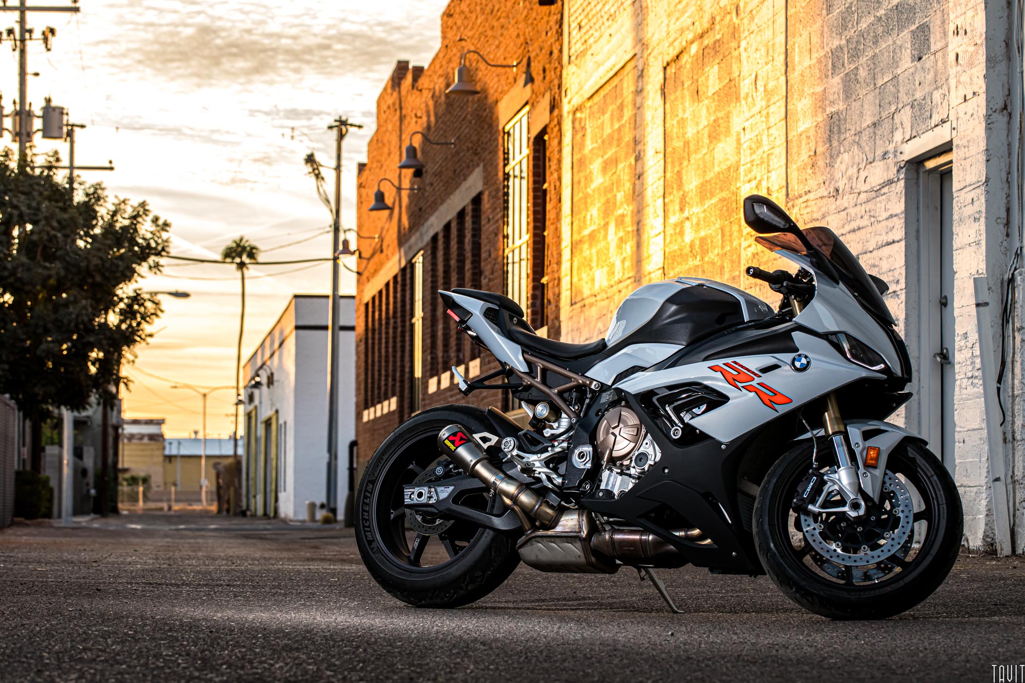 Side shot of BMW S 1000 RR motorcycle