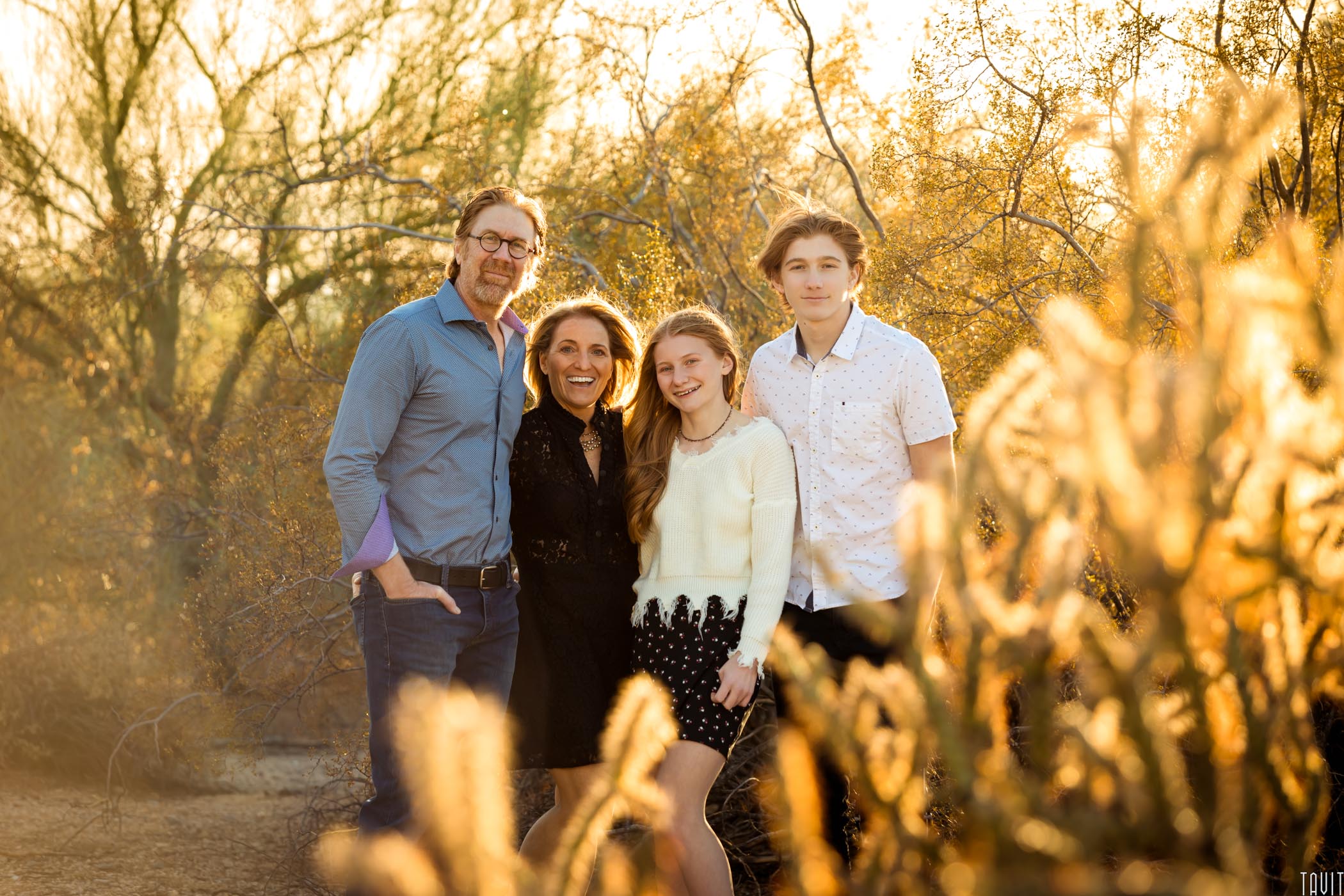 Artistic family photo in Arizona desert