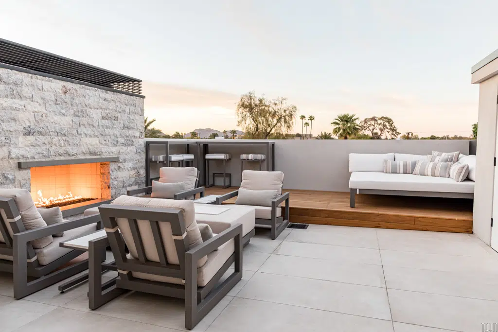 Professional shot of condo patio