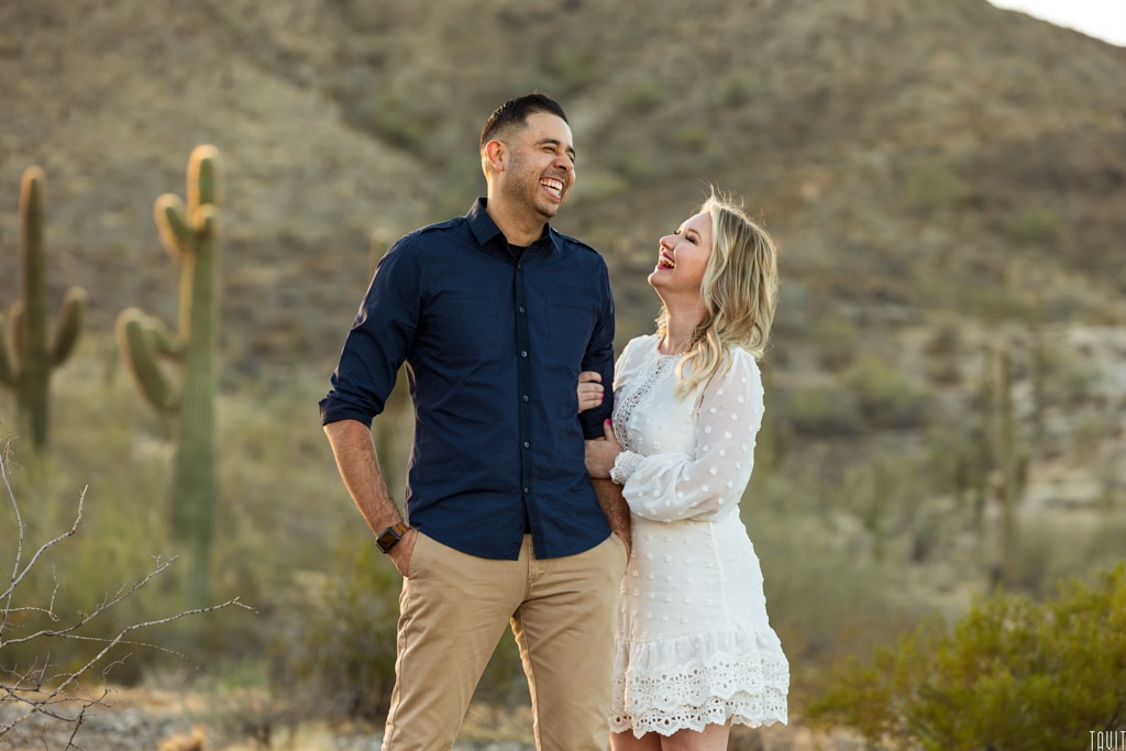 Husband and Wife photo with desert backdrop