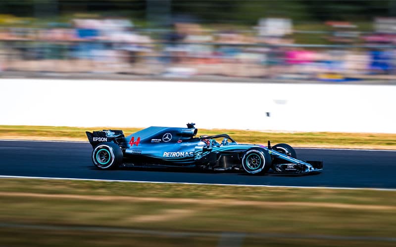 blue F1 race car
