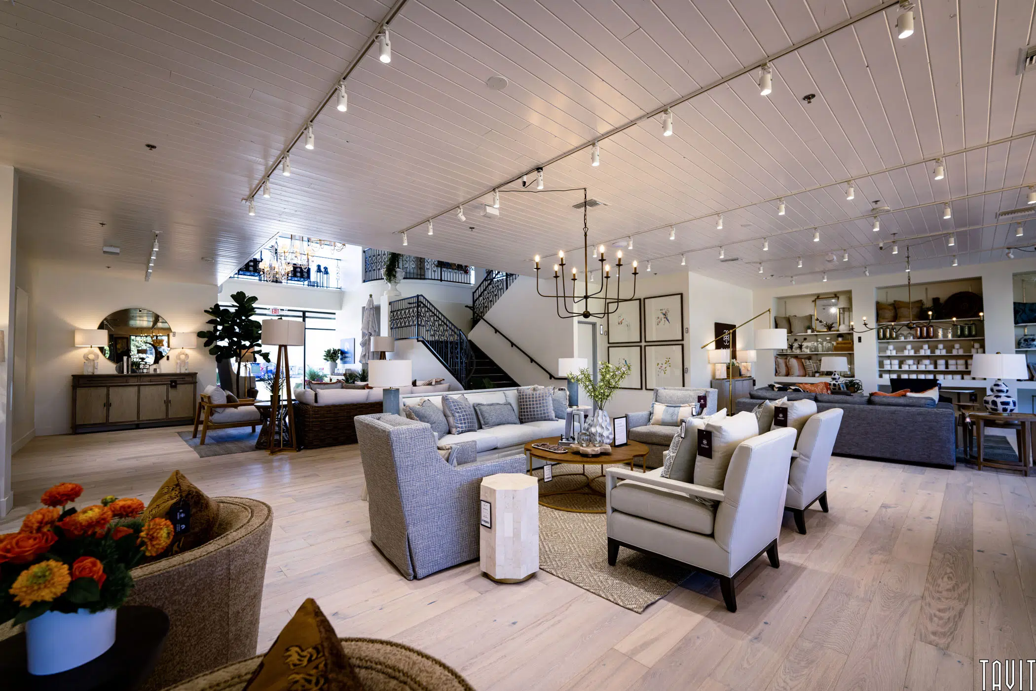 Living room furniture display area