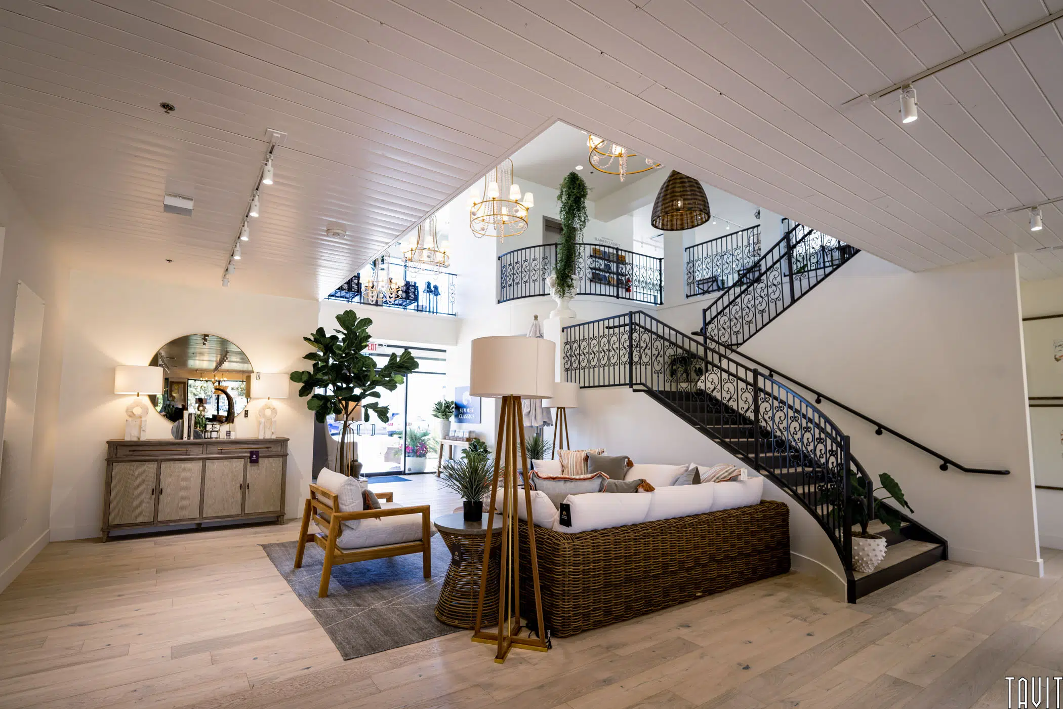 Living room furniture display area