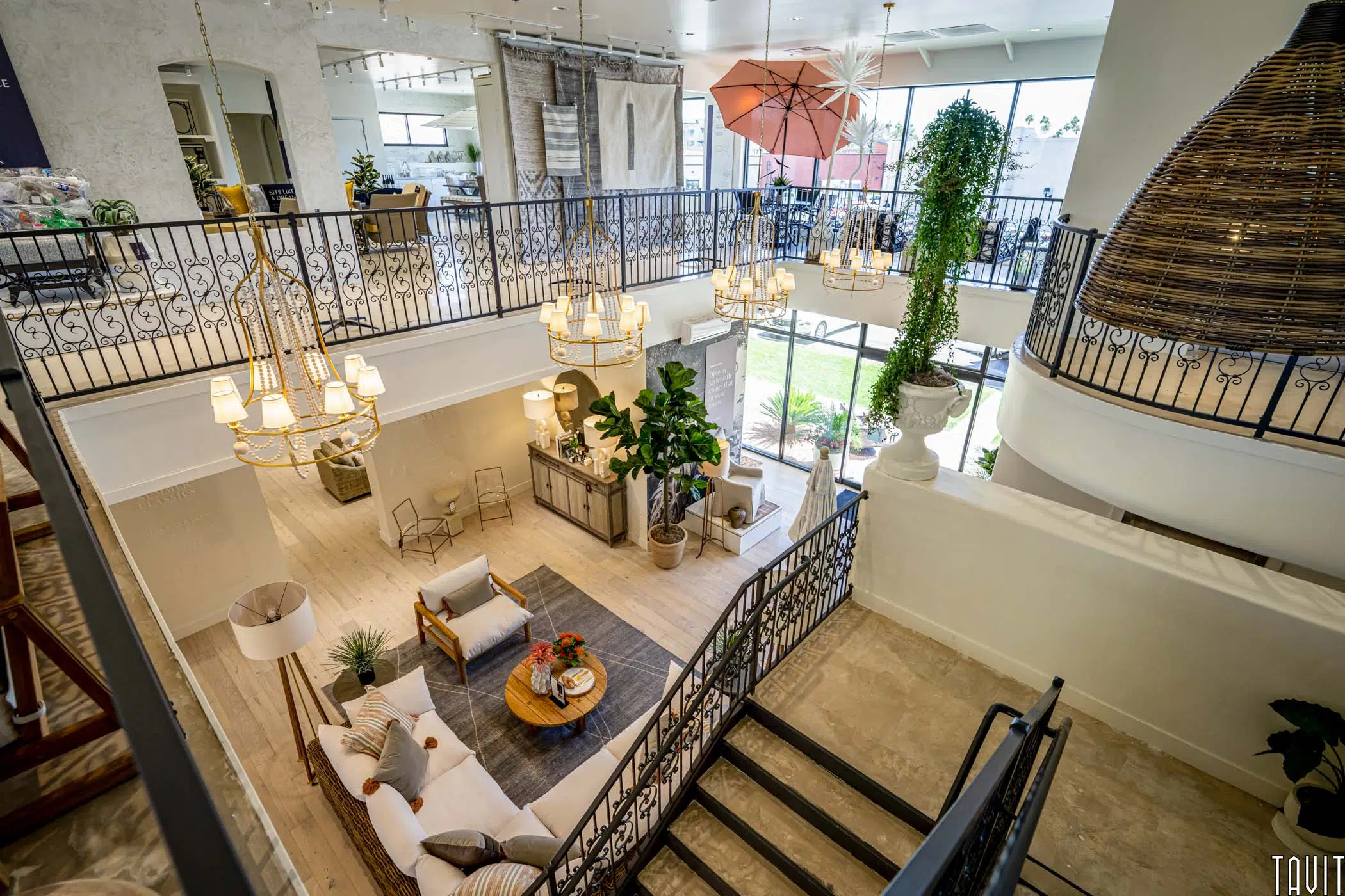 Two story furniture display store