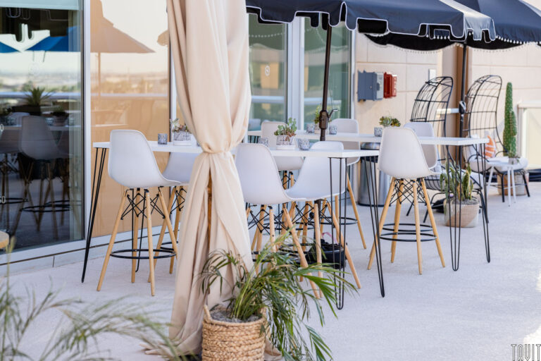 Outdoor patio table and chairs with umbrella