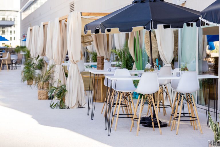 Outdoor patio table and chairs with umbrella