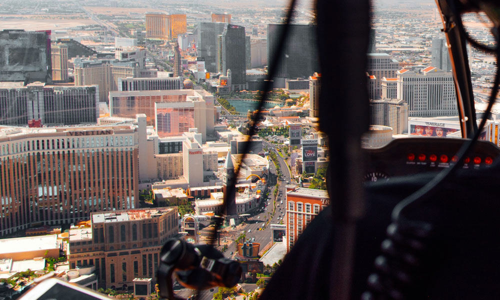 Vegas view from helicopter
